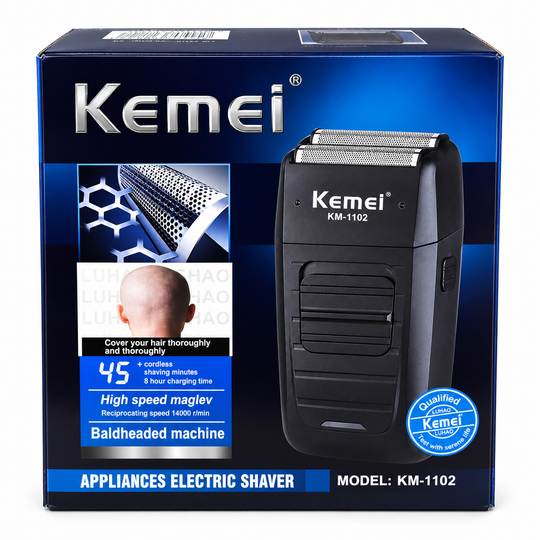 KEMEI KM-1102 AFEITADORA ELÉCTRICA PROFESIONAL RECARGABLE