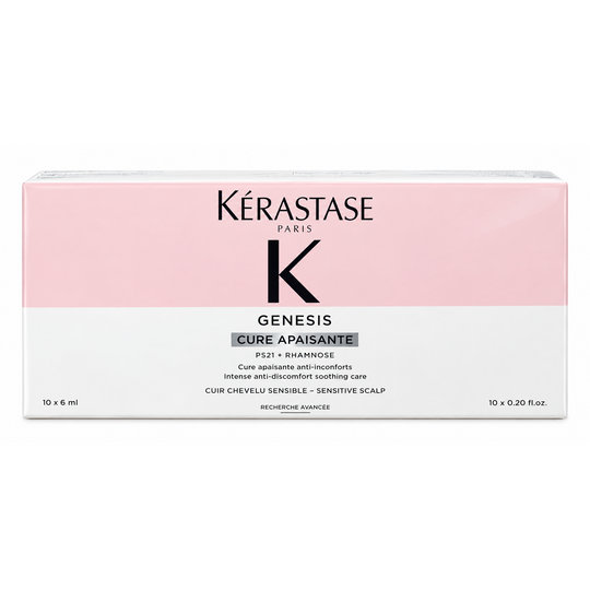 KÉRASTASE GENESIS CURE APAISANTE TRATAMIENTO CALMANTE PARA CUERO CABELLUDO SENSIBLE 10 AMPOLLAS X 6 ML