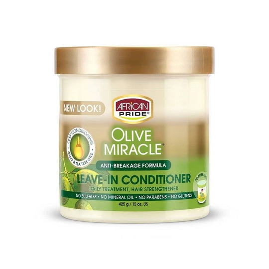 AFRICAN PRIDE OLIVE MIRACLE LEAVE-IN CONDITIONER X425G-Amazon Us-TU beauty store