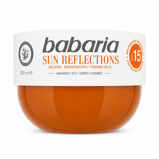 BABARÍA SUN REFLECTIONS GELATINA BRONCEADORA ZANAHORIA SPF 15- X200ML-Babaria-TU beauty store