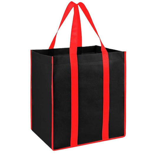BOLSA DE EMPAQUE GRANDE NEGRA CON ROJA-Amazon Us-TU beauty store