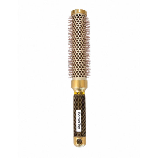 CEPILLO BARBER TOP TÉRMICO DORADO CERDAS ROSADAS-BARBER TOP-TU beauty store