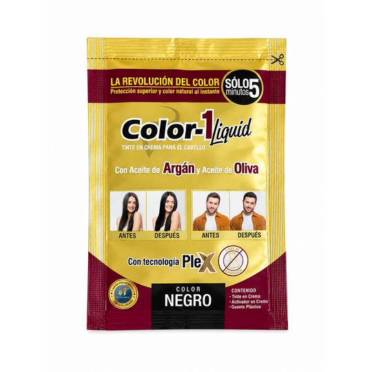 COLOR-1 LÍQUIDO TINTE EN CREMA PARA CABELLO COLOR NEGRO-COLOR-1-TU beauty store