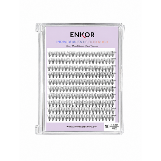 ENKOR PESTAÑAS INDIVIDUALES EFECTO RUSO-TU beauty store-TU beauty store