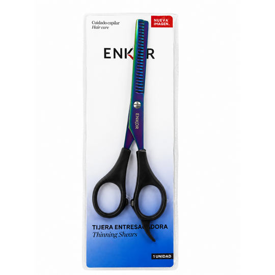 ENKOR TIJERA ENTRESECADOR MANGO NEGRO TORNASOL-TU beauty store-TU beauty store