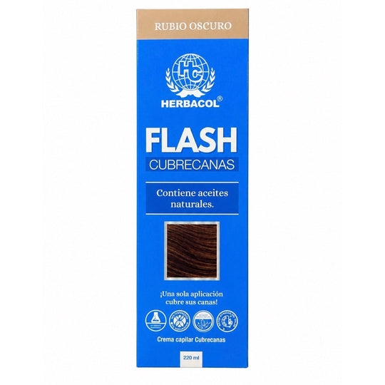 HERBACOL FLASH COLOR RUBIO OSCURO X 220 ML-HERBACOL-TU beauty store