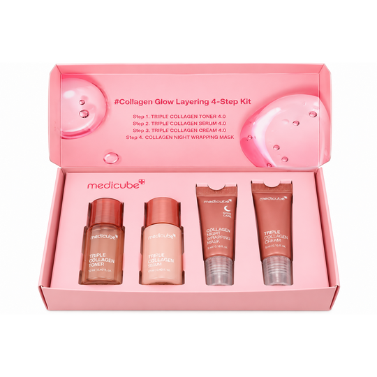 KIT FACIAL MEDICUBE COLLAGEN BOOSTER GLOW – 4 PASOS-Medicube-TU beauty store
