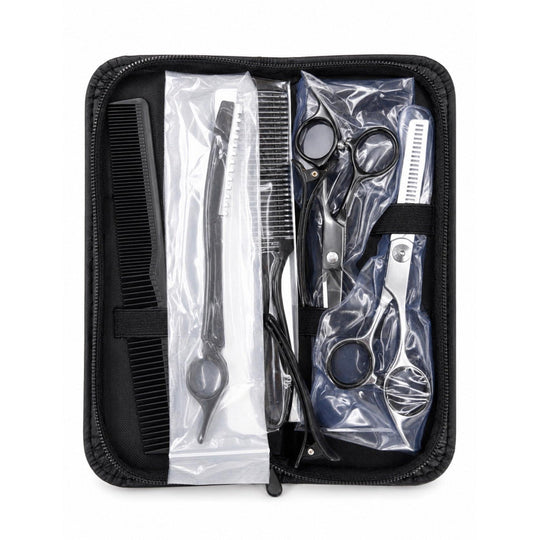 KIT NEGRO DE TIJERAS Y GRAFILADOR-Amazon us-TU beauty store