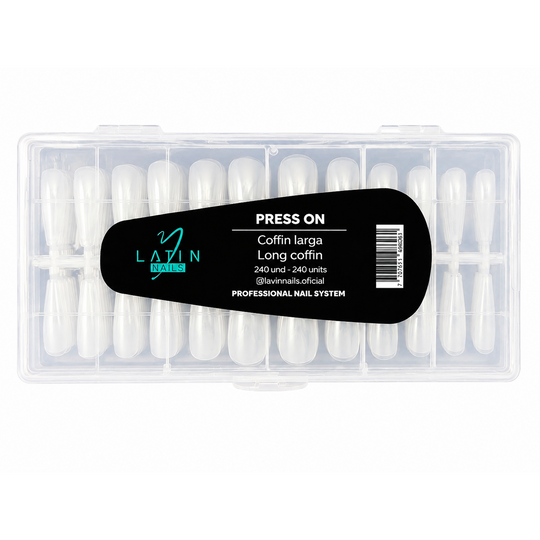 LATÍN NAILS PRESS ON COFFIN LARG X240 UND-Latin nails-TU beauty store
