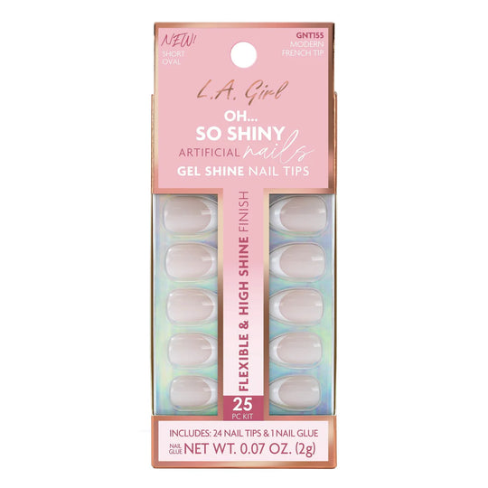 L.A GIRL UÑAS POSTIZAS FRANCES REDONDAS SO SHINY-Amazon Es-TU beauty store