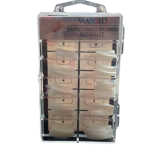 MASGLO TIPS PROFESIONALES TIPO SONRISA NATURALES-MASGLO-TU beauty store