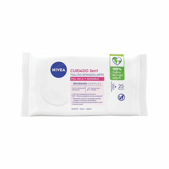 NIVEA TOALLAS DESMAQUILLADORAS 3en1 SUAVES 25 TOALLAS-Amazon Es-TU beauty store