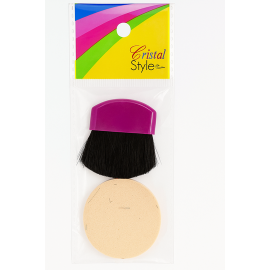 POMO + APLICADOR MAQUILLAJE X2 CRISTAL STYLE-MAQUILLAJE-CRISTAL STYLE-TU beauty store