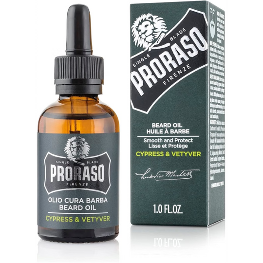 PRORASO BEARD OIL CYPRESS Y VETYVER X30mL-PRORASO-TU beauty store