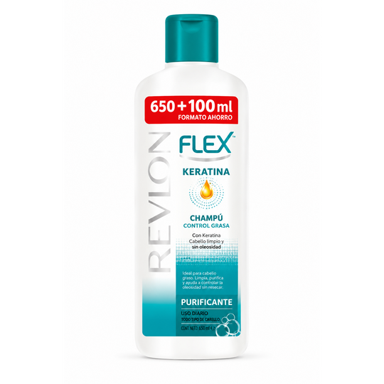 REVLON SHAMPOO control grasa, CON KERATINA X 650ml-REVLON-TU beauty store