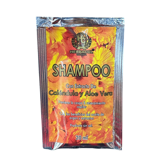 SHAMPOO CON CALÉNDULA Y ALOE VERÁ X20ml SACHET-TU beauty store-TU beauty store