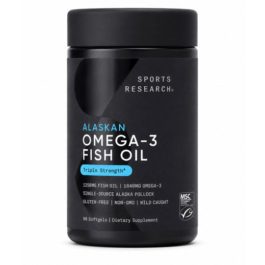 SPORTS RESEARCH ALASKAN OMEGA-3 FISH OIL X 90-IHERB-TU beauty store