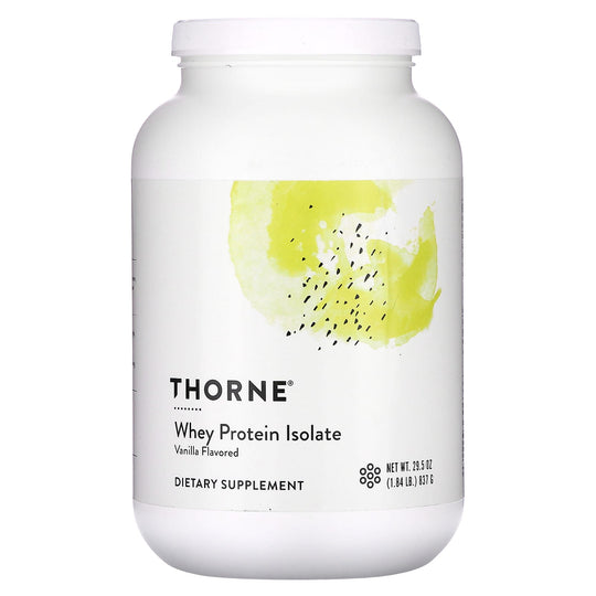THORNE WHEY PROTEIN ISOLATE- VAINILLA FLAVORED X 837g-IHERB-TU beauty store