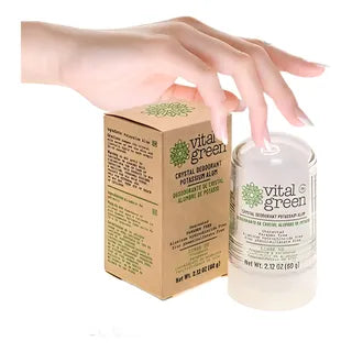 VITAL GREEN DESODORANTE DE CRISTAL ALUMBRE DE POTASIO-Amazon Us-TU beauty store