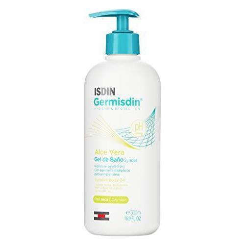 Gel de baño diario para manos y cuerpo ISDIN Germisdin Aloe Vera sin jabón 17 Fl Oz/500ml-Luxury Beauty-ISDIN-TU beauty store