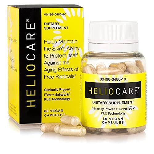 Heliocare Suplemento dietético para el cuidado de la piel: 240 mg Polypodium Leucotomos extracto píldoras – Fórmula rica antioxidante con tecnología Fernblock y PLE – 60 cápsulas vegetarianas-Drugstore-SUPLEMENTO-TU beauty store