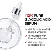 L'Oreal Paris Skincare 10% puro ácido glicólico suero para cara de Revitalift Derm Intensivos, corrector de manchas oscuras, tono uniforme, reduce arrugas, exfoliante de ácido glicólico, exfoliante con aloe, hidrata, 1 oz/30ml-Beauty-LOREAL-TU beauty store